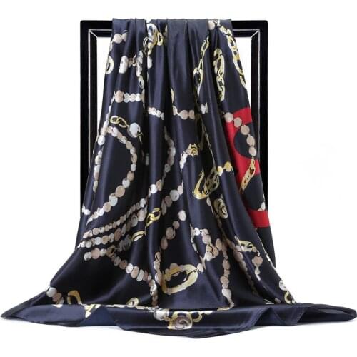 Chinese Classic Silk Scarf Spring and Summer New Style Women Silk Square Scarf lady Fashion Printed Shawl Beach Headscarf