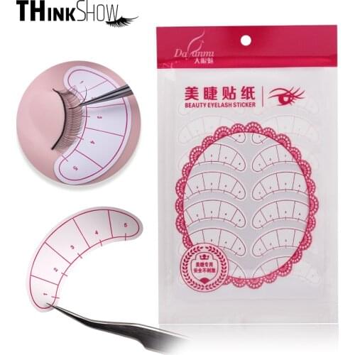 THINKSHOW Practice Paper Eye Sticker For Eyelashes Extension Grafted Eyelash Practice Eye Tips Sticker Wraps Makeup