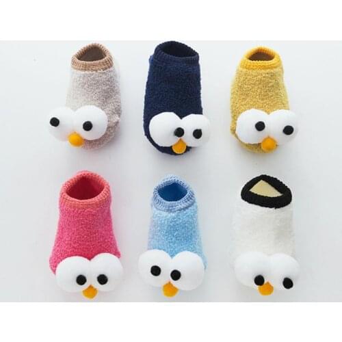 Newborn Baby Boy Girl Slippers Soft Cartoon Sock Doll Anti-skid Toddler Floor Anti-skid Socks