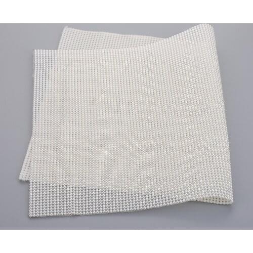 TPSMOC 4mm 30*50cm Hotfix Pearl Trim Mesh Pearl Beads Appliques Strass For Clothes DIY Wedding Party Decoration