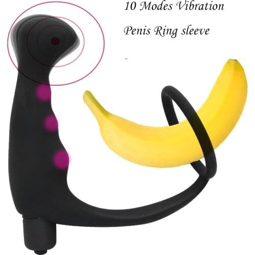 YEMA Soft Silicone Anal Butt Plug Vibrator 10 Speeds Sex Toy For Man Ring Penis Prostate Massage Male Vibrators Sex Products