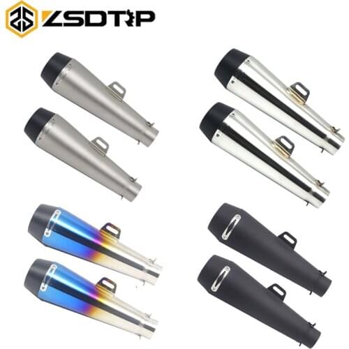 ZSDTRP 51mm Motorcycle Exhaust Pipe For M4 Escape GP Muffler For Most Motocross Dirt Bike Moto ATV Slip on Racing Motors