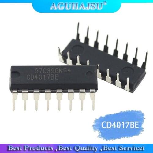 10PCS CD4017BE DIP16 CD4017 DIP CD4017B new Decimal count/distributor