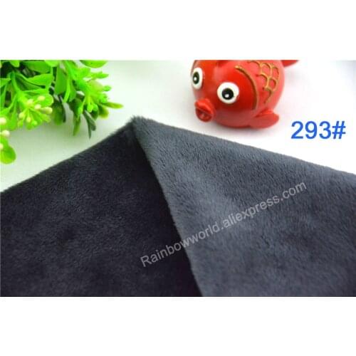 293# deep gray color Super soft short hair 2-3mm Fleece Fabric velvet microfiber velboa for DIY patchwork toy shoes sofa pillow