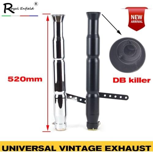 38 45 mmUniversal Motorcycles Retro Vintage Classic Fasion Exhaust with DB Killer for Chopper Bobber Cafe Racer VT500 SR400 W800