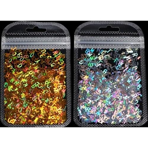 5 Packs English Alphabet Letters Sequins Epoxy Resin Silicone Mold Fillings DIY Art Crafts Jewelry Making Filler