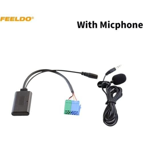 FEELDO Car wireless Bluetooth Audio Music AUX Adapter Interface MINI ISO 6Pin&8Pin for Porsche Becker Stereo CD Host AUX Cable