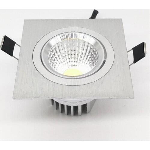 Free shiping ! High super Square 10W dimmable COB LED downlight,dimmable led Ceiling Lamp light AC90-260V
