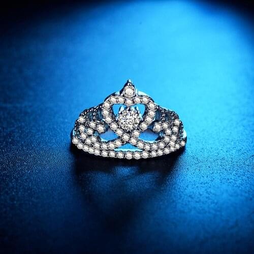 Hot original design zircon ring 925 silver luxury crown ring for women Engagement & marriage DIY fine jewelry gift Free shipping