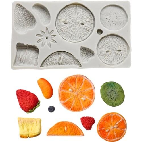 Simulation Fruit Platter Silicone Mold for DIY Chocolate Candy Cake Decoration Ornaments Plaster Fondant Mould Kitchenware Bakin