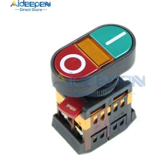Start Stop Push Button Switch Light Indicator Momentary Switch Red Green Power ON OFF