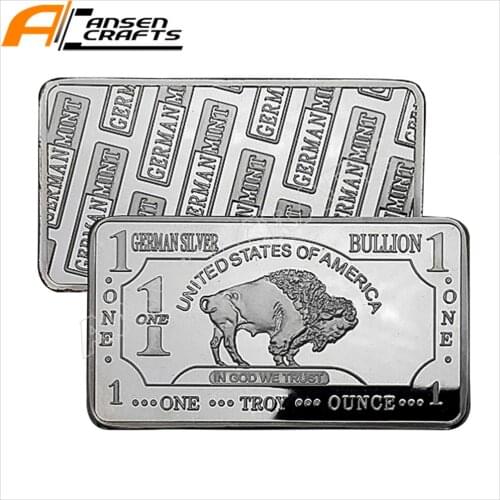 1 Oz .999 Fine Silver American Bison Buffalo Collectible Bullion Bar Ingot