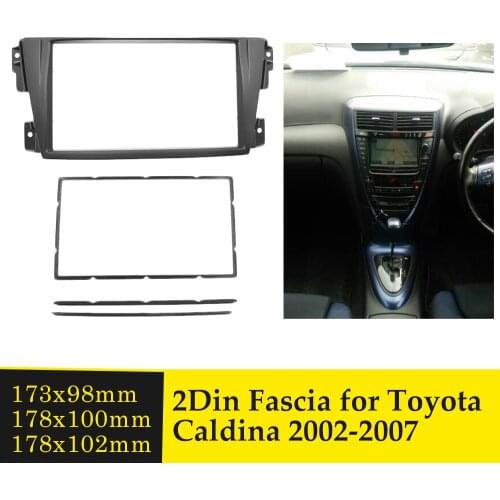 2 Din Car Radio Fascia Trim Kit for Toyota Caldina 2002-2007 Stereo Audio Player CD Trim Panel Installation Kit Fitting Frame