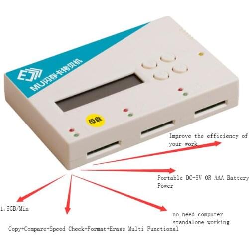 SD300 1.5GB/Min Copy/Format/Erase/Compare SD Card Duplicator