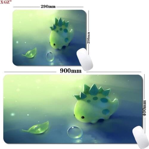 Small Cute Large Mouse Pad XXL Computer Notebook PC Black Lock Animation Table Mat Natural Rubber Non-slip Table Mat 300x800mm