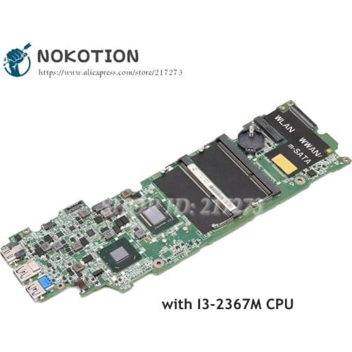 NOKOTION For Dell inspiron 13Z 5323 Laptop Motherboard DAV0V7MBAD1 CN-0D6MN7 0D6MN7 SR0CV I3-2367M 1.4Ghz CPU