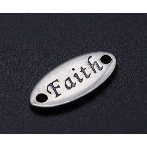 Lyvior Fashion Encouragement English Words Titanium Steel Inspiration Charm Pendants Jewelry Making DIY Necklaces Bracelets