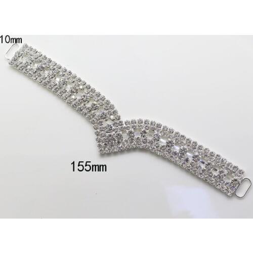 2017New 10pcs 155MM top quality Rhinestone Bikini Connectors/ Buckle Bikini set chain decorative padded, Factory free shipping