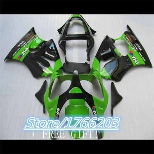 Green black fairings FOR ZX 6R 636 00 01 02 ZX-6R 00-02 ZX6R 2000 2001 2002 ZX 6R 00 01 02 fairing