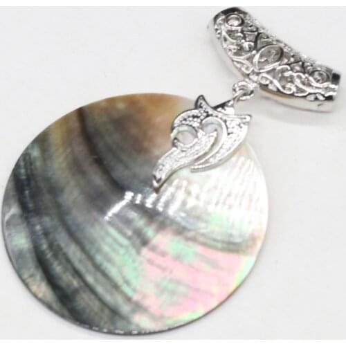 Natural Mother of Pearl Shell Pendant Hollow Flower Pattern Natural Shell Charms for Women Jewelry DIY Making Necklace 50x50mm