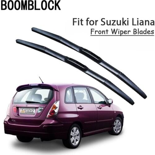 BOOMBLOCK 2PCS High Quality Front Windshield Wiper Blades For Suzuki Liana Wagon Hatchback Sedan 2007-2001 Accessories