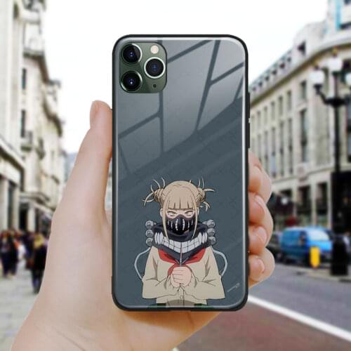 Himiko toga boku no hero academia Silicone Glass Phone Case Cover Shell For iPhone SE 6 6s 7 8 Plus X XR XS 11 12 Mini Pro Max