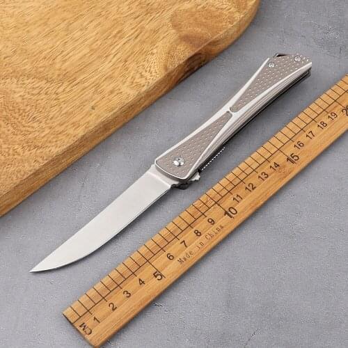 7530 folding knife bearing AUS-8 blade 6061 aluminum alloy handle outdoor camping multi-function knife hiking hunting knife