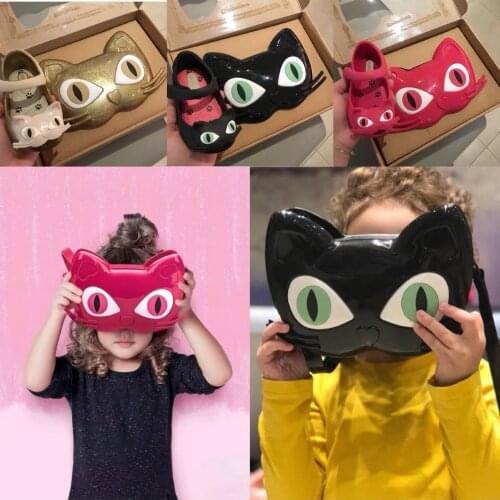 Melissa Bag Original Cute Bag Cat 2019 New Girl Jelly Sandals Black Gold Red
