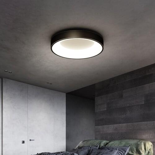 Led Ceiling Light Round Copper Home For Living Room Bedroom Kitchen Modern Balcony Attic Illuminate Surface Mount Fixture