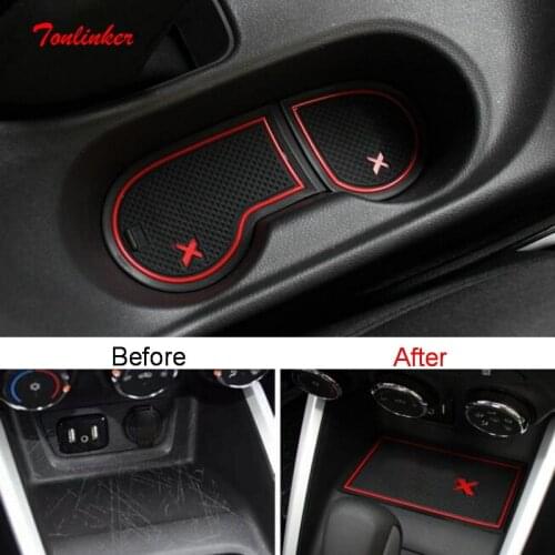 Tonlinker Interior Door Groove Mat Pad Cover Case Stickers for Chevrolet ONIX 2020 Car Styling 16 PCS Silicone Cover stickers