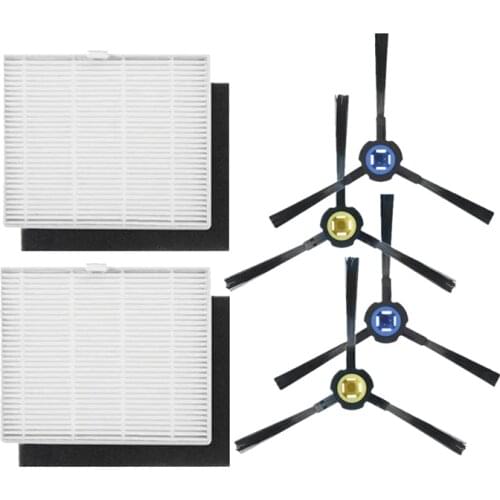 Spare Parts Compatible with for Ilife V8S X750 X785 V80 Robot Vacuum Cleaner Spare Parts, Hepa Filters, Side Brush