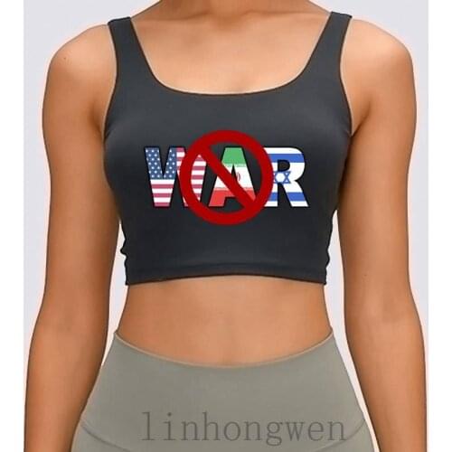 No War Iran Women Tank Top Design S-XXXXXL Famous Spring Autumn New Style Formal Picturesank Top