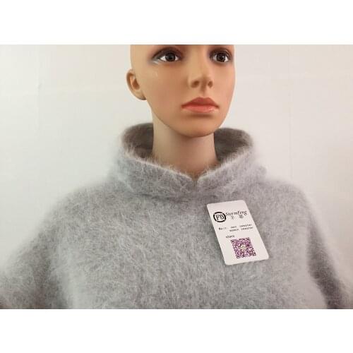 Women mink cashmere sweater coat hooded pullover Knitted Jumper free shipping