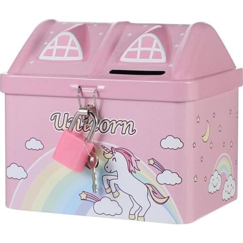 1Pc Unicorn Coin Bank Portable Adorable Lovely Money Box for Bedroom Kids Room