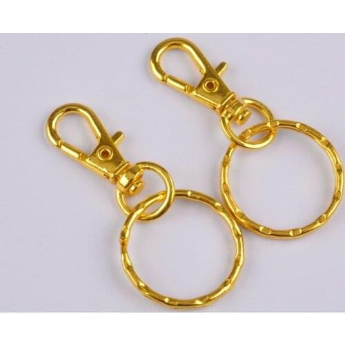 100Pcs Key Ring 25mm Lobster Clasp 32mm Keychain Key Hook Keyrings For Jewelry Making Finding DIY Key Chains Accessories