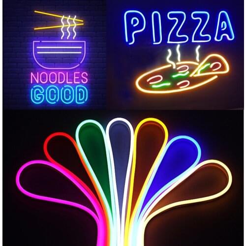 12V LED Neon Strip Light Waterproof Neon Sign 6X12mm Flexible LED Rope Lights 120LEDs/m 2835 Neon String Outdoor Decoration