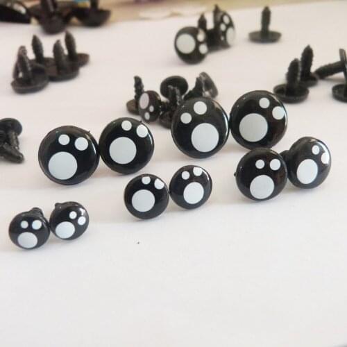 200pcs/lot 8/10/12/14/16mm round cute animal toy eyes plastic safety eyes & soft washer for plush doll accessories--size option