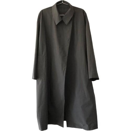 2019 Spring New Women Windbreaker Korean Fashion Coat Lapel Loose Thin Straps Waist Long Sleeve Long Female Casual Jacket Autumn