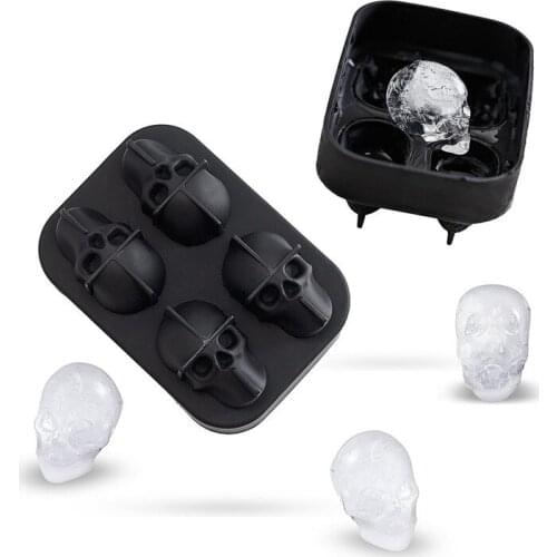 2021 Ice Cube Maker DIY Creative Silica Skull Shape Tray Mold Chocolate Mold Whiskey Wine Cocktail Ice Cube Best Sellers