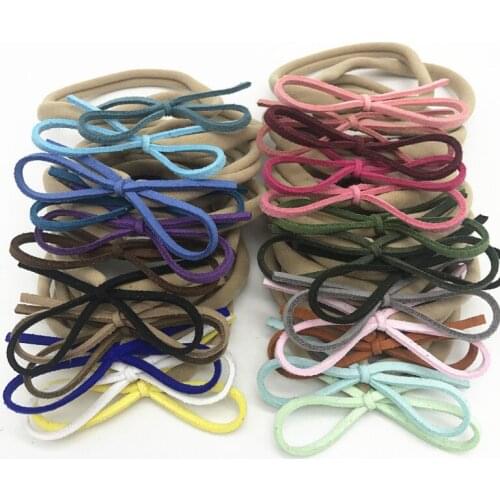 30pcs Baby Girls Seamless Nylon Headbands 2019 Super Soft Bow Rings Girls Head Bands Toddlers Baby Rope Nylon Rings Headband