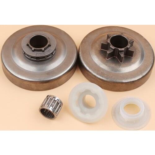 .325" 7T Clutch Drum Sprocket Rim Worm Gear Bearing Kit Fit HUSQVARNA 340 345 346XP 350 351 353 445 450 E Chainsaw Parts
