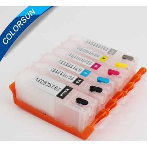 6PCS PGI-270 CLI-271 GY refillable ink cartridges For canon MG7720 TS8020 TS9020 TS6020 with ARC chip PGI270 270 271 Grey