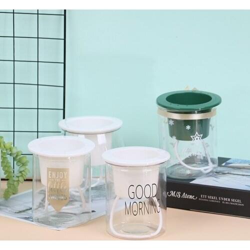 7Styles plastic clear self watering flower pot for plants, desktop pot self watering planter, pot for plants for home decoration