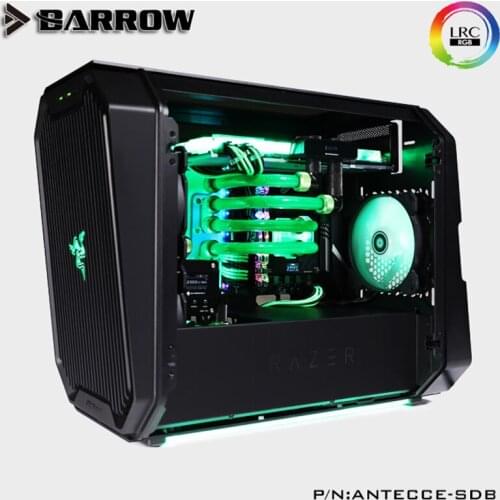 Barrow Acrylic Board as Water Channel use for ANTEC Cube-Razer Computer Case for Both CPU and GPU Block RGB 5V 3PIN Waterway