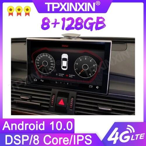 Android 10 8+128G Car Multimedia Player For AUDI A6 2012-2018 GPS Navi Audio Navigation Stereo Screen DVD Headunit Tape Recorder