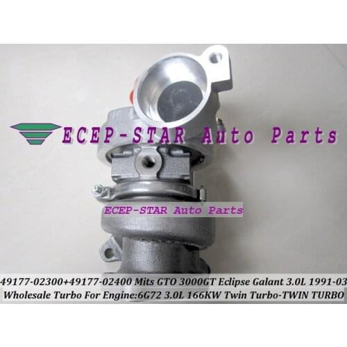 Free Ship NEW TD04 49177-02400 Turbocharger For MITSUBISHI GTO 3000GT Eclipse Galant 1991-2003 Engine 6G72 3.0L 166KW Gaskets