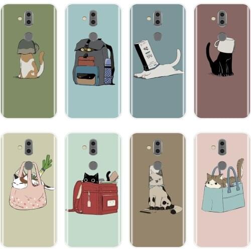 Back Cover For Nokia 3.2 4.2 Kawaii Cat Cute Animal Pink Cartoon Silicone Soft Phone Case For Nokia 2.1 3.1 5.1 6.1 7.1 Plus