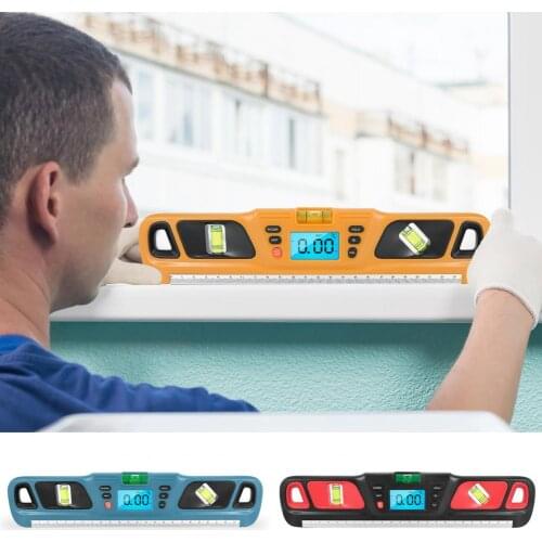 HW-200 Digital Protractor Angle Finder Inclinometer Level 360 Degree Horizontal Calibration Electric LTD Backlight Spirit Level