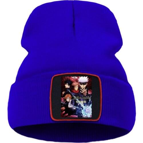 Creativity Cotton Unisex Hats Skullies Street Knitted Cap Fashion Flexible Hat 2020 Jujutsu Kaisen Japan Anime Beanie Caps