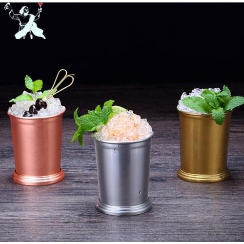350ml Mint Julep Mug Stainless Steel Personality Cocktail Mug Mixed Drinks Mug Martini Mojito Drink Bar Party Beer Mugs Bar Tool